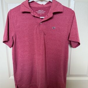 Vineyard Vines Kids Polo in Rich Red